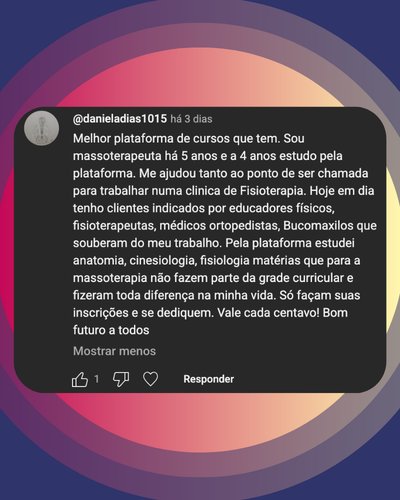 Depoimento de aluno