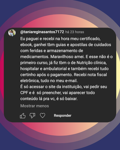 Depoimento de aluno