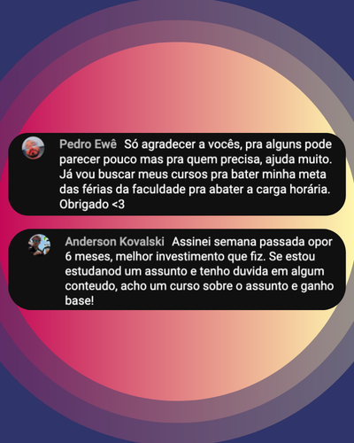 Depoimento de aluno