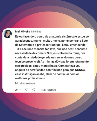 Depoimento de aluno