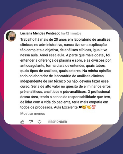 Depoimento de aluno