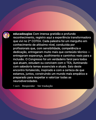Depoimento de aluno