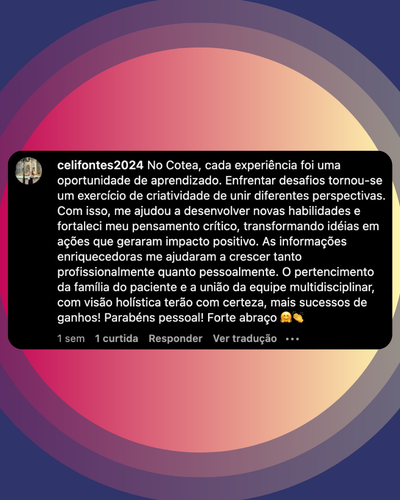 Depoimento de aluno