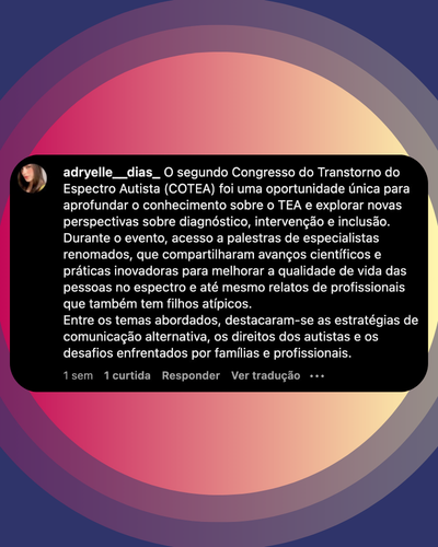 Depoimento de aluno